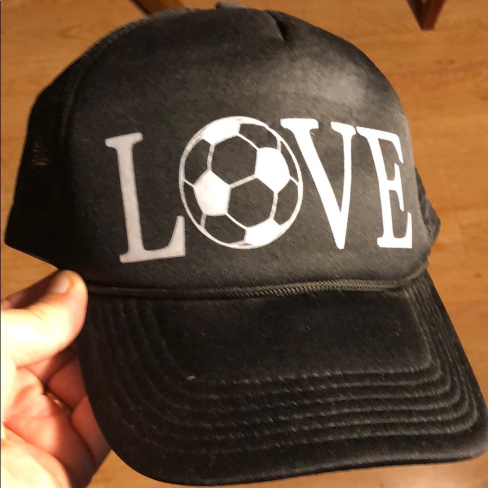 “LOVE” Soccer SnapBack trucker hat.